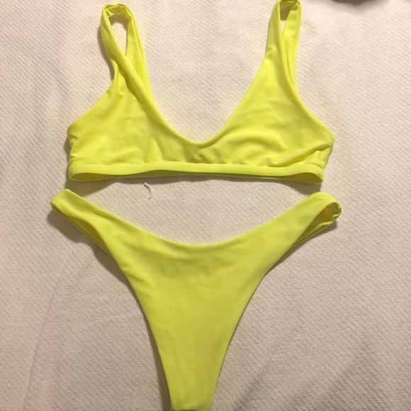 High Rise Neon Bikini Set - Picture 2 of 7